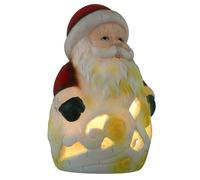 JOINPAYA Figurine de Noël Père Noël en Résine avec Lumière LED Décoration de Cheminée Élégante et Réutilisable Centre de Table Festif pour Fêtes de Fin D'année