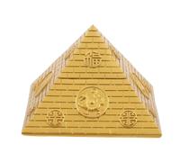 JOINPAYA Figurine de Pyramide Égyptienne en Résine Or, Sculpture Miniature Réplique Architecture Ancienne, Décoration de Bureau Élégante pour Salon