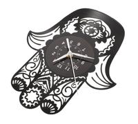 JOINPAYA Horloge Murale Artistique Vinyle Noire Ambiance Halloween | Mur Intérieur, Pile Aa Non Incluse, Montage Simple, Salon et Bureau, Présent Crémaillère