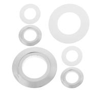 JOINPAYA Kit de 3 Plaques de Conversion Double Bouton en Plastique Argenté pour Réservoir de Toilette, Solution DIY et Économiseur D'eau, Remplacement Mécanisme Chasse D'eau