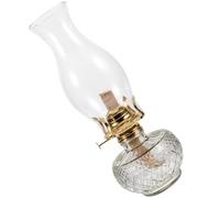 JOINPAYA Lampe à Pétrole Objet de Collection Élégant en Verre Résistant Chaleur Vintage pour Décoration de Table Adapté au Bureau la Cuisine