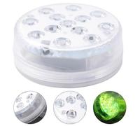 JOINPAYA Lampe LED Submersible Télécommande Blanche 13 Lumières en Plastique Luminosité Réglable, pour Éclairage sous-Marin de Piscine ou Aquarium