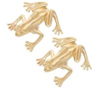JOINPAYA Lot de 2 Poignées de Tiroir en Laiton Couleur Or Forme Grenouille pour Armoire et Placard, Installation Facile, Prise en Main Douce, pour Chambres D'garçon et Filles