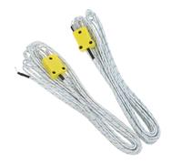 JOINPAYA Lot de 2 Sondes Thermocouples de Type K Fil Haute Température en Fibre de Verre, Réponse Rapide, Compatible Large, pour Usage Laboratoire et Maison