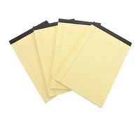JOINPAYA Lot de 4 Blocs-Notes Lignés Format A5 Jaunes Papier Détachable Petits Blocs-Notes Juridiques Pratiques pour Bureau et Usage Scolaire
