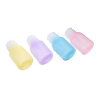 JOINPAYA Lot de 4 Flacons de Dissolvant pour Ongles en Plastique, Bouteilles de Presse Solide, Couleurs Macaron, Contenants de Voyage Pratiques, Nettoyage Facile, Usage Multi-usages, Soin