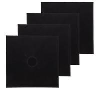 JOINPAYA Lot de 4 Protège-brûleurs pour Cuisinière à Gaz, Tapis de Cuisson Noir 27 Cm, Résistant à Haute Température, Réutilisable et Facile à Nettoyer Cuisine Domestique