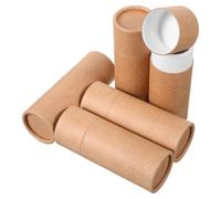 JOINPAYA Lot de 5 Tubes Cylindriques en Papier Kraft 20 Ml - Boîtes Rondes D’emballage en Carton pour Huiles Essentielles, Aromathérapie et Bâtonnets D’parfum - Conteneurs de Voyage