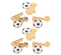 JOINPAYA Lot de 6 Broches de Football en Métal Insignes de Maillot et Broches de Gardien de But Accessoires Sportifs pour Supporters Badges Décoratifs pour Paquet Vestes et Costumes