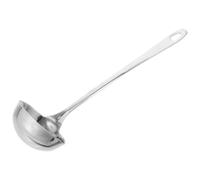 JOINPAYA Louche inox 27 CM 300 ml cuillère de service en acier inoxydable, manche ergonomique, usage professionnel en restaurant et pour diverses occasions, nettoyage simple