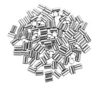 JOINPAYA Manchons en Acier Inoxydable Argenté pour Tuyaux Haute Pression, 100 Pièces, Étanchéité Renforcée et Durabilité Améliorée, Accessoires pour Sertisseuse Hydraulique en Applications