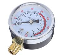 JOINPAYA Manomètre Pour Compresseur D'Air Vertical 0-16 Bar 240 Psi Filetage G1/4 Métal Mesure Précise Installation Facile Pour Industries Chimiques Et Pétrolières