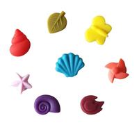 JOINPAYA Marqueurs de Verre sans Odeur en Silicone Réutilisables Lot de 8 de Feuille et Coquillage pour Bars et Restaurants Occidentaux