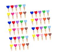 JOINPAYA Mini Pinces à Linge en Bois Cœur Colorées pour Photos et Cartes | Cordelette en Jute et Clous sans Trace Inclus, Format Compact Suspendre et Rangement Couleur Aléatoire