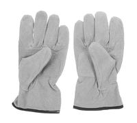 JOINPAYA Moufles de Soudage Courts en Cuir de Porc pour Hommes et Femmes | Paume Renforcée, Résistance à Chaleur, Usage Barbecue et Manutention, Doublure en Tissu Confortable
