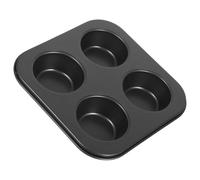JOINPAYA Moule Muffin 4 Grilles en Acier au Carbone Noir, Cuisson Maison | Moules à Cupcakes, Caissette Muffins, Moule à Cake, Petits Moule à Muffins pour Airfryer