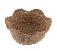 JOINPAYA Panier à Plantes Couleur Kaki Élégante en Osier Tressé D'éventail, Léger et Solide, pour Bureaux et Salons