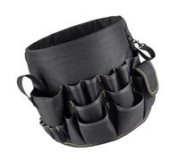JOINPAYA Paquet à Outils Portable avec Multiples Poches en Tissu Oxford Noir Organiseur de Seau pour Rangement D'outils de Jardinage Multifonction