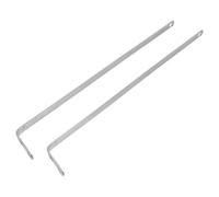 JOINPAYA Pièces de Manche de Balai en Acier Inoxydable Argenté, Tige Plate de Remplacement Rapide Compatible pour Tâches Professionnelles et Ménage Quotidien, Lot de 2