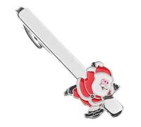 JOINPAYA Pince à Cravate Père Noël en Alliage Métallique Solide Accessoire Décoratif pour Hommes Clip Facile à Fixer pour Soirées de Noël et Événements Festifs
