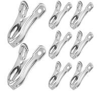 JOINPAYA Pinces de Serrage Faciles à Ouvrir 20 en Acier Inoxydable Argenté, Clips Multifonctions pour Fixation de Housse D'ombrage en Intérieur et Extérieur