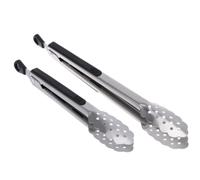 JOINPAYA Pinces de Service en Acier Inoxydable 2 Pièces Crochet Suspendu et Design Antidérapant Steak, Accessoires la Cuisine pour Petit Déjeuner ou Thé