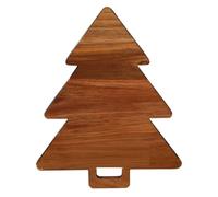 JOINPAYA Planche à Découper en Bois Forme Sapin de Noël Double Face pour Trancher Gâteaux et Présenter Friandises Décorative pour Table à Manger
