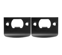 JOINPAYA Plaque de Gâche en Acier Inoxydable Noir pour Serrure, Lot de 2pcs Installation Facile et Renfort de Sécurité pour Porte