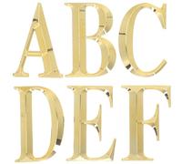 JOINPAYA Plaque de Numéro de Maison en Abs Doré 3d Résistant la Déformation, Autocollant Alphabet Personnalisé pour Porte, pour Hôtels et Garages
