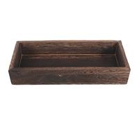 JOINPAYA Plateau Décoratif en Bois Couleur Café Style Rustique pour Bougies et Accessoires, pour Table Basse ou Plateau de Service, Ambiance Chaleureuse et Antidérapant
