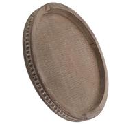 JOINPAYA Plateau Rond en Bois Marron Style Vintage Rustique Artisanal pour Centre de Table et Rangement Commode ou Table Basse