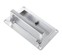 JOINPAYA Poignée Encastrable en Alliage de Zinc Argenté, Anti-rouille et Silencieuse, pour Mini Containers et Équipements de Contrôle, Poignée de Porte Plate Pliable