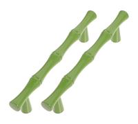 JOINPAYA Poignées de Tiroir 2pcs en Alliage de Zinc Forme Bambou Vert Résistantes à L'usure et Confortables pour Meubles Cuisine et Cave à Vin