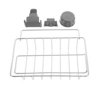 JOINPAYA Porte Éponges pour Robinet Cuisine en Acier Inoxydable Argenté | Diamètre Tube 1, 8 à 2, 8cm, Pp et Métal, Montage Diy, Rangement D’évier Pratique