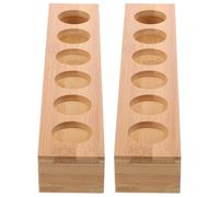 JOINPAYA Porte-verres à shot 3,8 cm plateau 6 trous en bambou - Organisateur 2 pièces pour fêtes et rassemblements