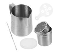 JOINPAYA Pot à Lait en Acier Inoxydable 350ml Bec Verseur pour Latte Art Facile et Nettoyage Simple, Récipient pour Mousseur à Lait et Cappuccino