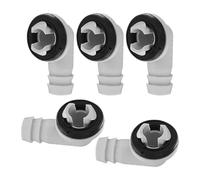 Joinpaya Raccord de Climatiseur 15mm, 5 Pcs Connecteur de Tuyau d'Évacuation à Coude avec Joint en Caoutchouc Anti-Fuite, Embout de Purge Universel pour Unité Extérieure de Climatisation