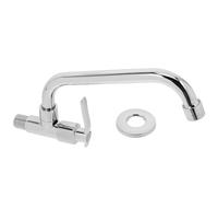 JOINPAYA Robinet Cuisine Mural Simple en Cuivre Argenté, Robinet Monocommande à Eau Froide Contrôle Facile et Design Moderne pour Cuisines Domestiques