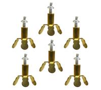 JOINPAYA Support à Mèche à Trois Pieds en Cuivre Lampes à Pétrole 6 Pièces, Solide et Décoratif pour Lampe à Huile Lors de Banquets et Cérémonies