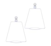 JOINPAYA Support D'abat-jour E27 et Chapeau Décoratif 2 Pièces en Fer Blanc avec Douille Intégrée Cadre de Corne de Taureau 14,5x10,1x6 Cm pour Lampe sur Pied et Abat-jour en Papier