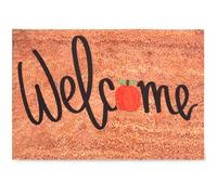 JOINPAYA Tapis D'entrée Antidérapant Citrouille Orange en Polyester Confortable pour Décoration Créative de Porte D'entrée et Patios Saisonniers Halloween
