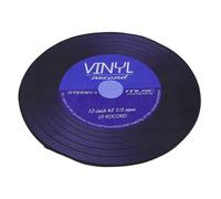 JOINPAYA Tapis Rond Rétro Disque Vinyle 80cm en Polyester Antidérapant | Style Vintage Disco, Bleu, 78x78x0,5cm, pour Salon et Zones Fréquentées