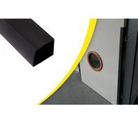 Joint anti-pince doigts pour intérieur porte classé feu WATTELEZ 40x40x1400mm - Noir - 604205N