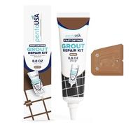 Joint Carrelage - Colle Carrelage, Mortier à Joints Avec Spatule | Joint Salle de Bain, Remplissage Répare et Renouvelle - 250gr (Marron)