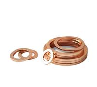 Joint Cuivre 1 à 50 pièces de joint d'étanchéité plat | Rondelle d'étanchéité en laiton rouge for bateau(M5x8x1 (50pcs))