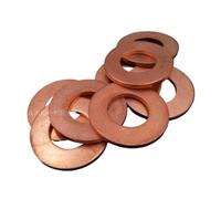 Joint Cuivre 10 rondelles en cuivre massif | Bagues d'étanchéité à bague plate, épaisseur 1.5mm, rondelles plates(M17x24x1.5mm 10pcs)