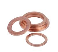 Joint Cuivre 10 rondelles en cuivre massif | Bagues d'étanchéité à bague plate, épaisseur 2mm, rondelles plates(M10X16x2mm 10PCS)