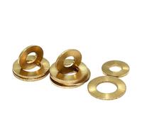 Joint Cuivre 2 à 20 rondelles plates en laiton | Cale de joint en laiton massif, entretoise de tampon méson en métal et cuivre(M6 x 12mm(20pcs),Thickness 0.5mm)