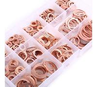 Joint Cuivre Boite, 12 Tailles 280pcs Joint Vidange Coffret, Assortiment Rondelle Cuivre, Coffret Rondelles Cuivres, Ensemble De Rondelle Metal M5, Bagues d'étanchéité Assortiment Kit Avec étui