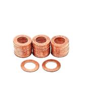 Joint Cuivre Coussinet de cale for bague d'étanchéité à joint plat | Rondelle d'étanchéité en cuivre rouge for bateau(M16x22x1.5(10pcs))